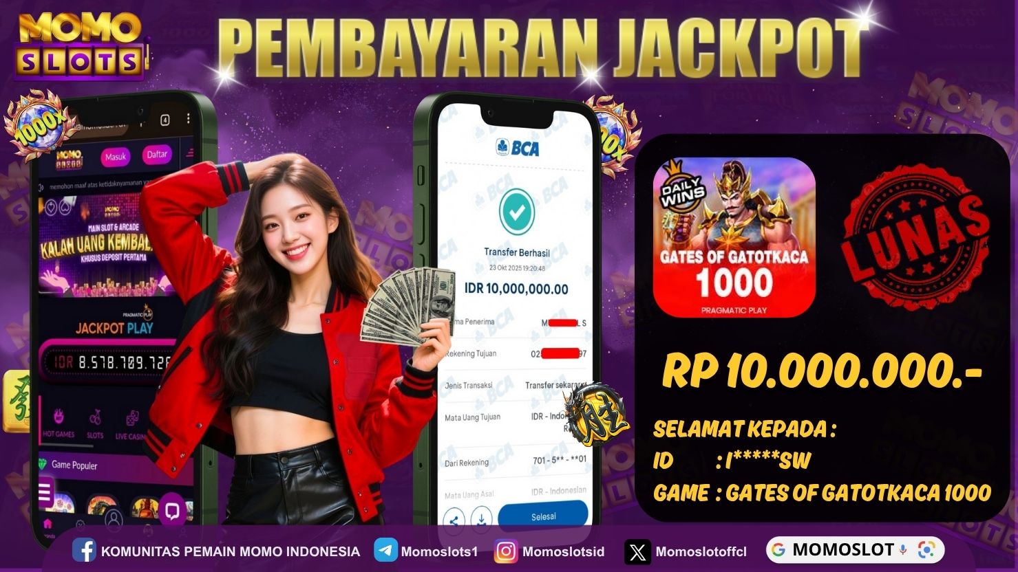 MOMOSLOTS JACKPOT SLOT GATES OF GATOTKACA 1000